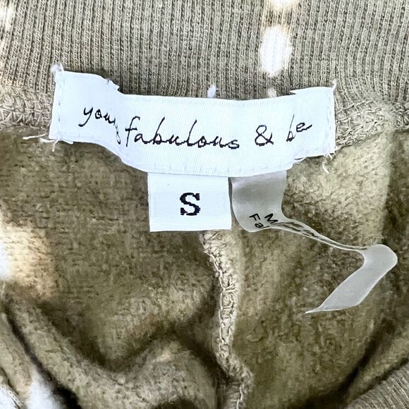 Young Fabulous & Broke Groove Jogger Pants S Ombre Tie Dye Green Pink Sweatpants - Picture 9 of 9